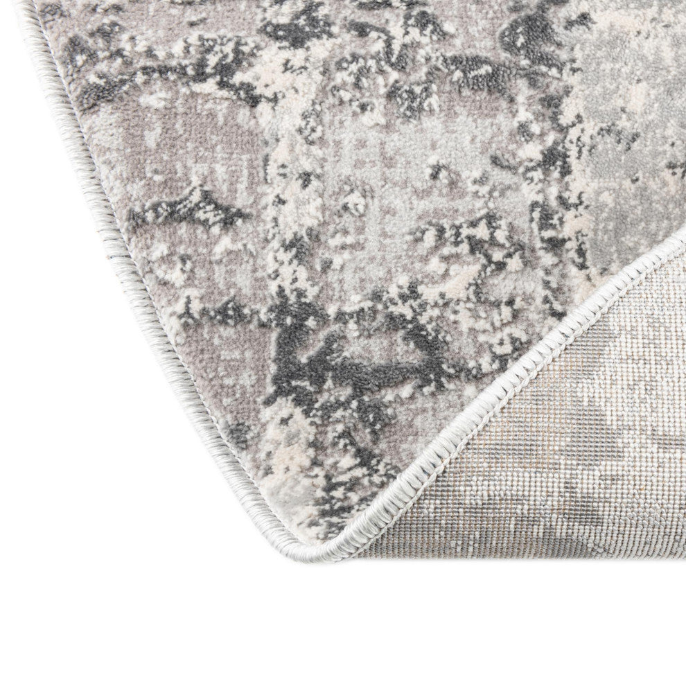 Unique Loom Elizabeth Finsbury Rug, Gray, 7'10"x10' Oval