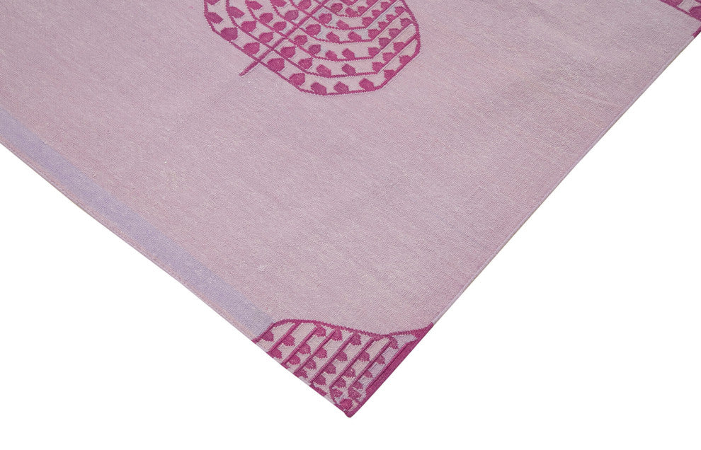 Rug N Carpet - Handmade Wool 6' 3'' x 8' 11'' Flatweave Dhurrie Kilim Rug