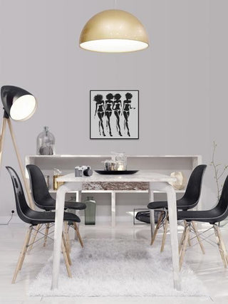 "Disco Glam" Floater Framed Painting Print on Canvas, 40"x40"