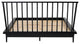 Modern Wood Queen Spindle Bed, Black