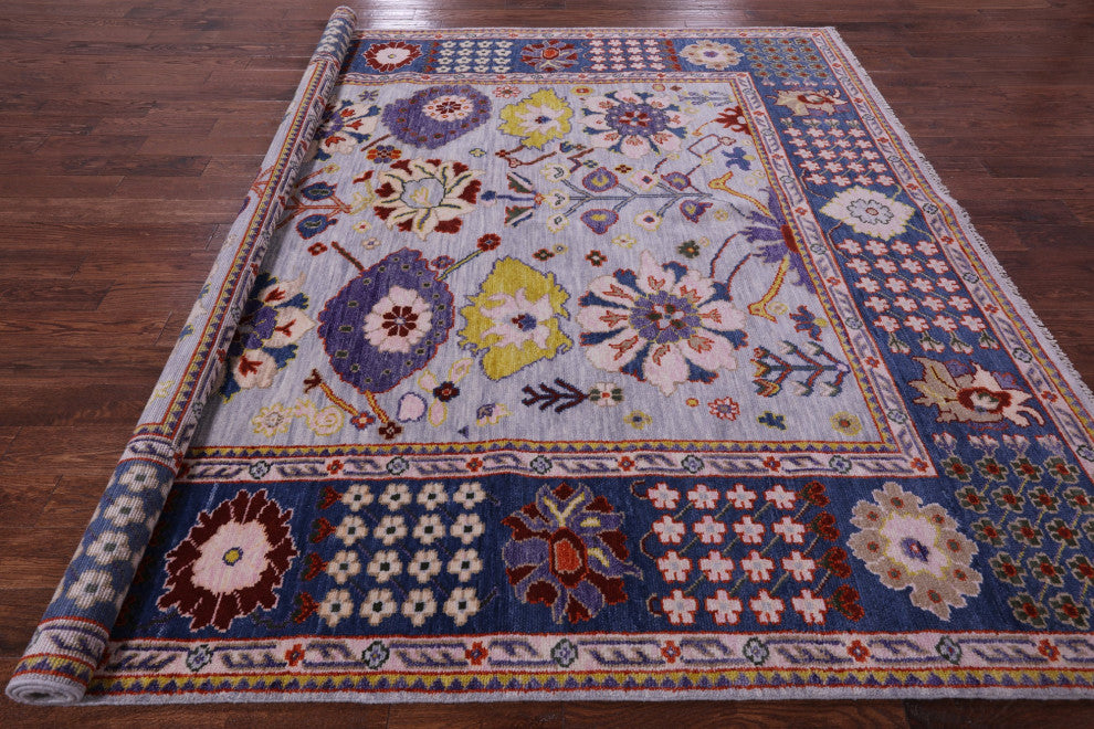 9' Square Turkish Oushak Handmade Wool Rug - Q15839
