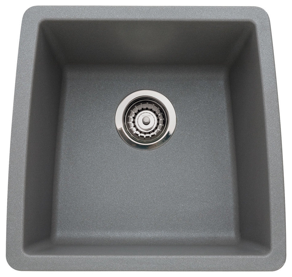Blanco 440082 Performa Silgranit II Single-Bowl Sink (Metallic Gray)