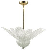 Franco-Ninfea Ceiling Lamp in Gold Crystal Glass Shade Type A 60Wx7
