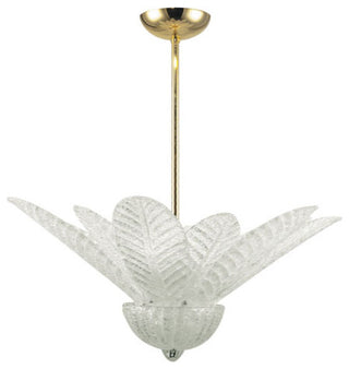 Franco-Ninfea Ceiling Lamp in Gold Crystal Glass Shade Type A 60Wx7