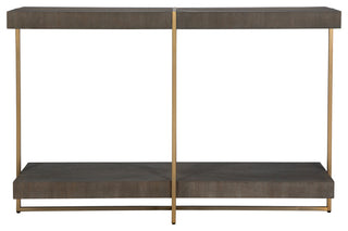 Taja Modern Brass / Wood Console Table