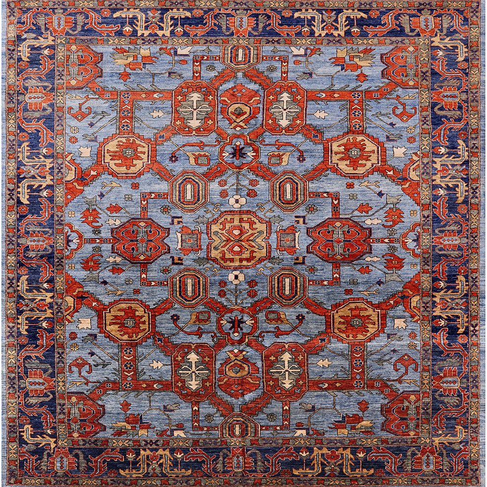 Ahgly Company Indoor Square Mid-Century Modern Area Rugs, 3' Square