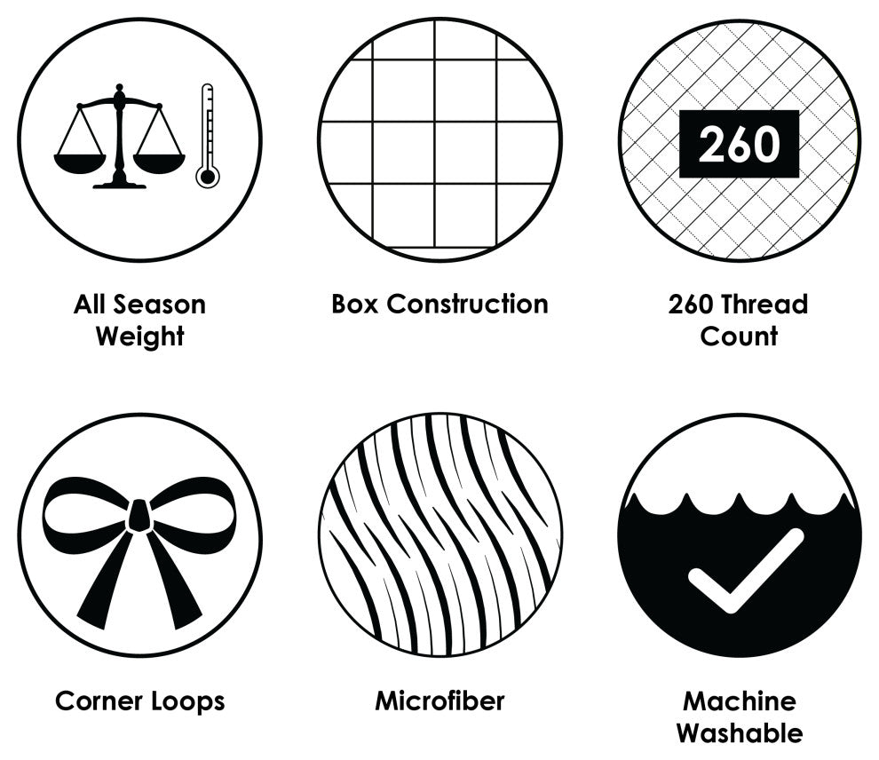 Microfiber Down Alternative Comforter, Queen