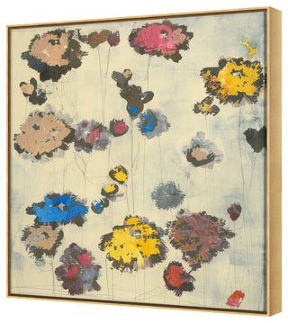 Pop Flowers 1 Fine Art Print, Gold, 34"x30"
