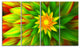 Amazing Dance of Green Petals, Floral Canvas Art Print, 48"x28", 4 Panels