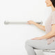 48" Stainless Steel Wall Mount Peened Bathroom Shower Grab Bar with Satin Ends