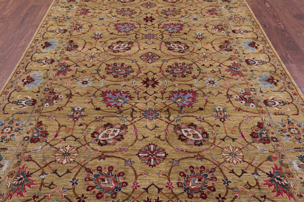 6' 11" X 10' 2" Persian Tabriz Hand-Knotted Wool Rug Q11307