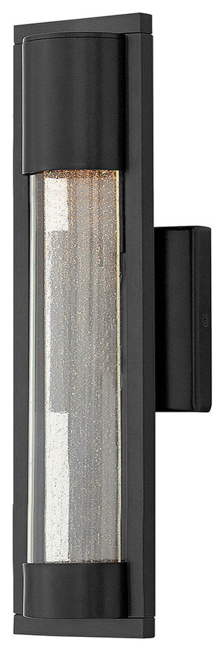 Hinkley Mist Medium Wall Mount Lantern, Satin Black