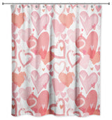 Heart Cluster Pattern 71"x74" Shower Curtain