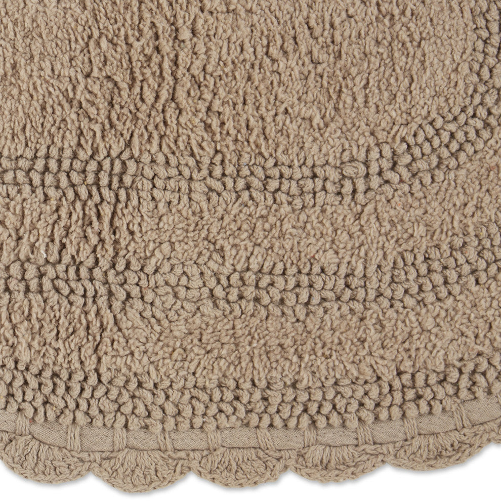 DII Stone Large Oval Crochet Bath Mat