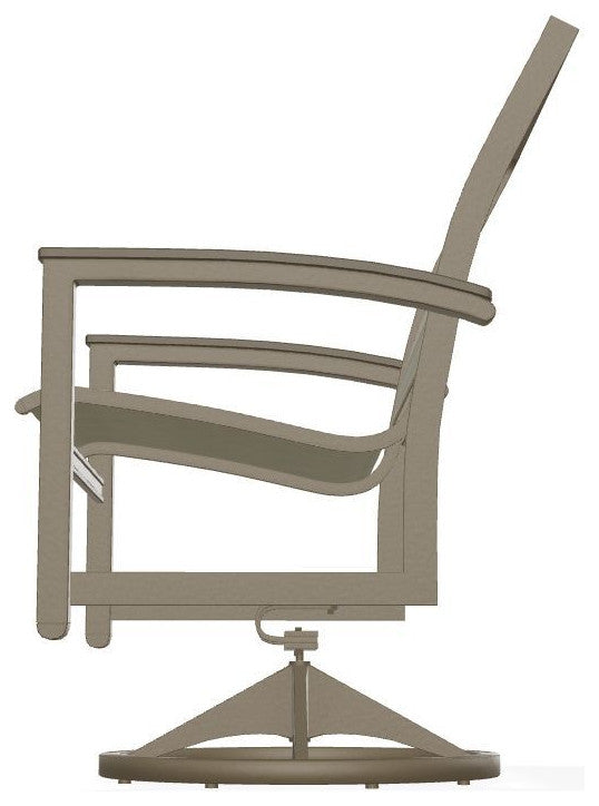 Bazza Sling Outdoor Swivel Rocker, Elevation Stone/Beachwood