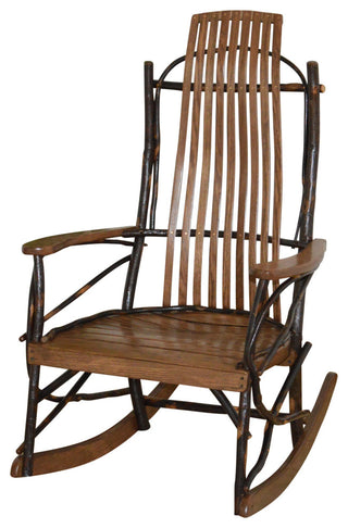 Hickory 9- Slat Rocker, Walnut Finish