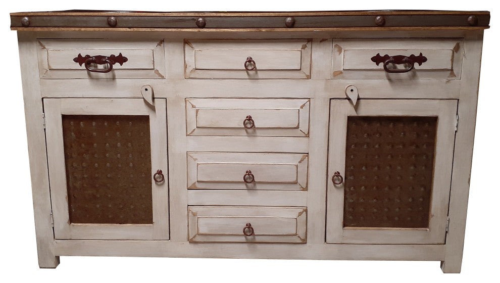 Fontana Rustic Reclaimed Wood Bathroom Vanity, 55"x20"x32"