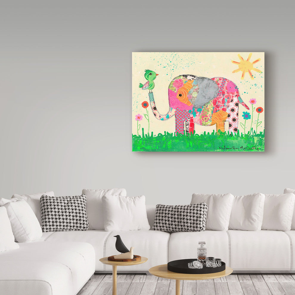 Jennifer Mccully 'Mosaic Elephant' Canvas Art, 19"x14"