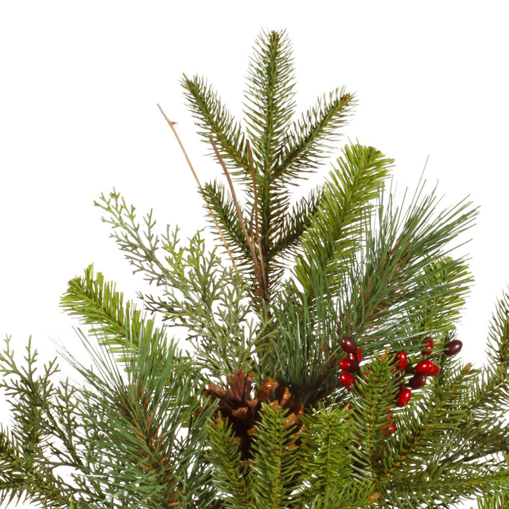 Vickerman G118715Led 9' Cibola Mixed Berry Christmas Garland, Warm White Lights