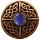 Celtic Jewel Knob Antique Brass, Blue Sodalite Natural Stone, Antique Copper, Bl