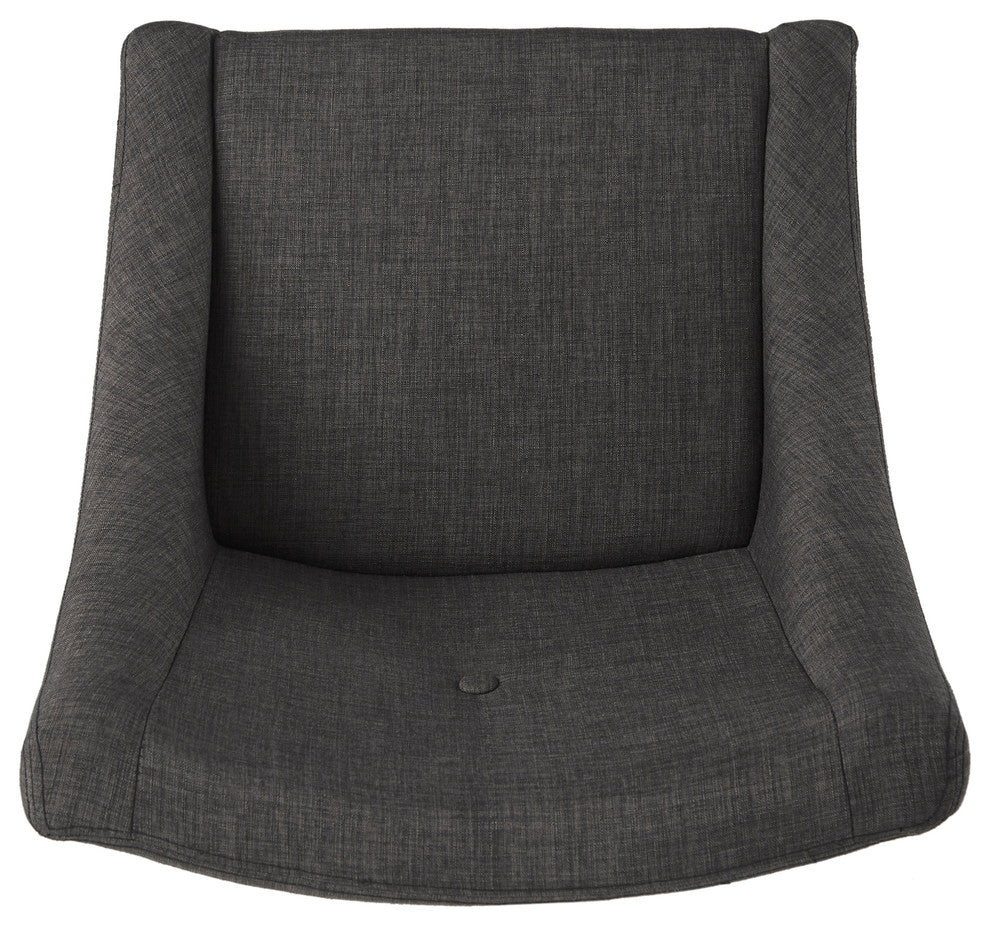 Keighley Button Tufted Dining Chair, Set of 2, Dark Grey