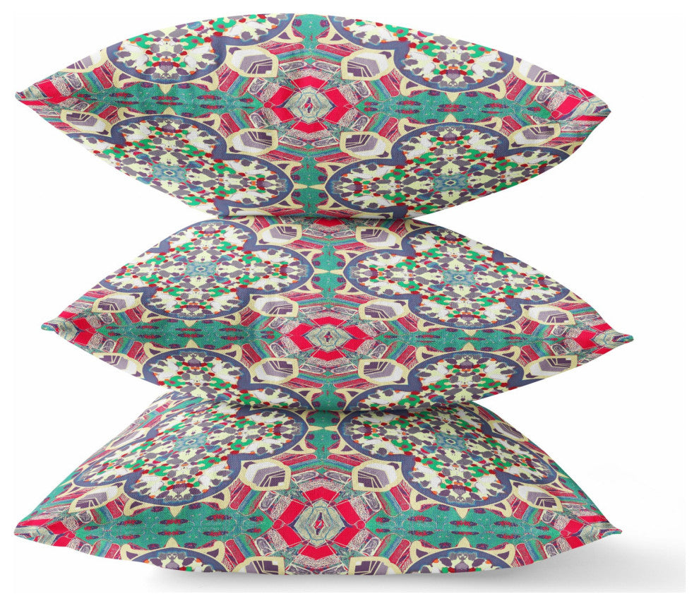 20" Gray Pink Cloverleaf Boho Suede Throw Pillow