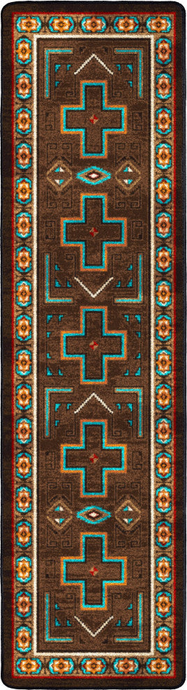 Saw Tooth Oka, Brown, 2'x8'