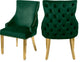 The Tuft Dining Chair, Green, Velvet, Set of 2