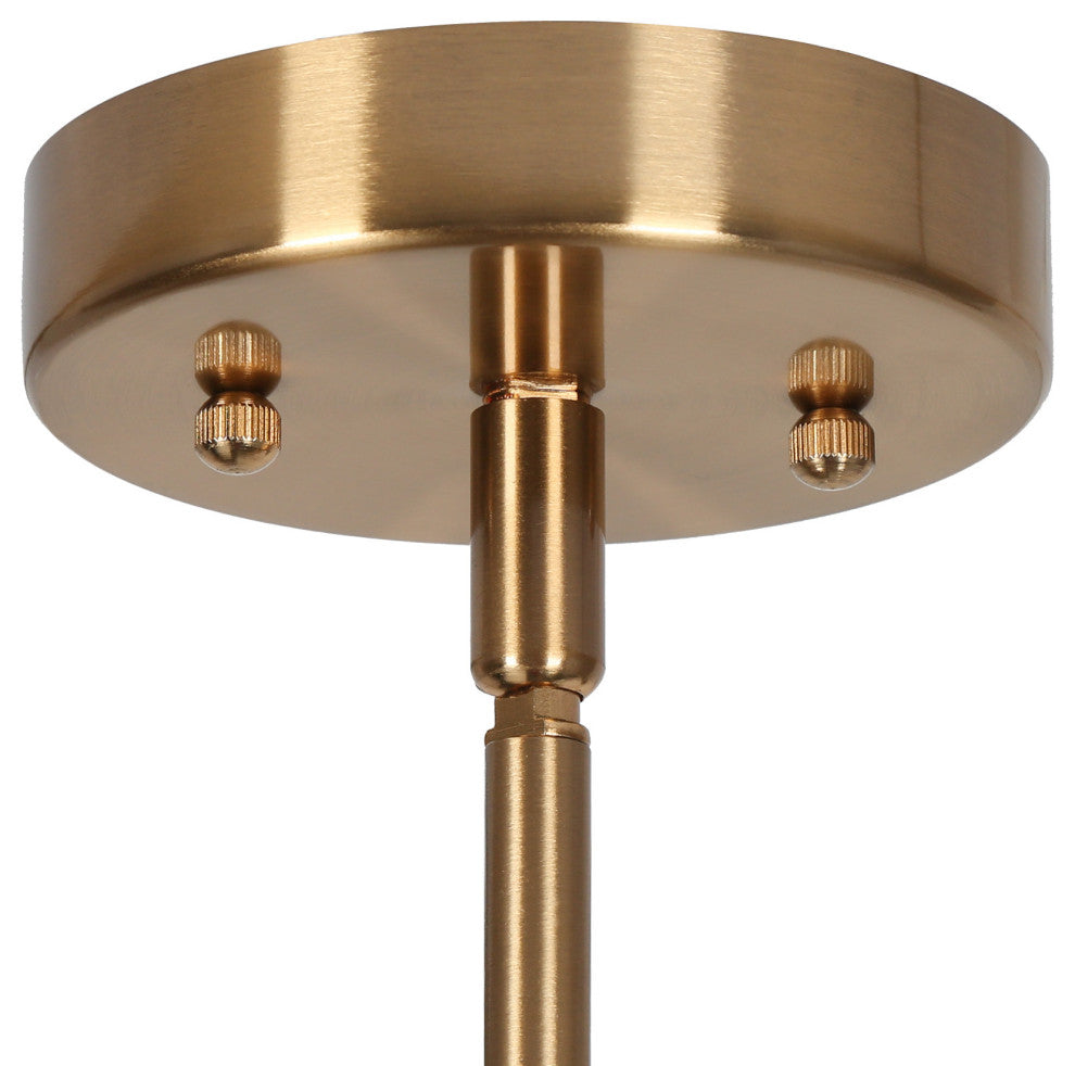 LNC 3-Light Polished Gold Linear Modern/Contemporary Chandelier