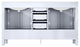 Jacques 60" White Double Sink Vanity Set with White Carrara Marble Top