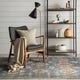 Jaipur Living Dez Indoor/Outdoor Tribal Blue/Orange Rug, 6'x9'