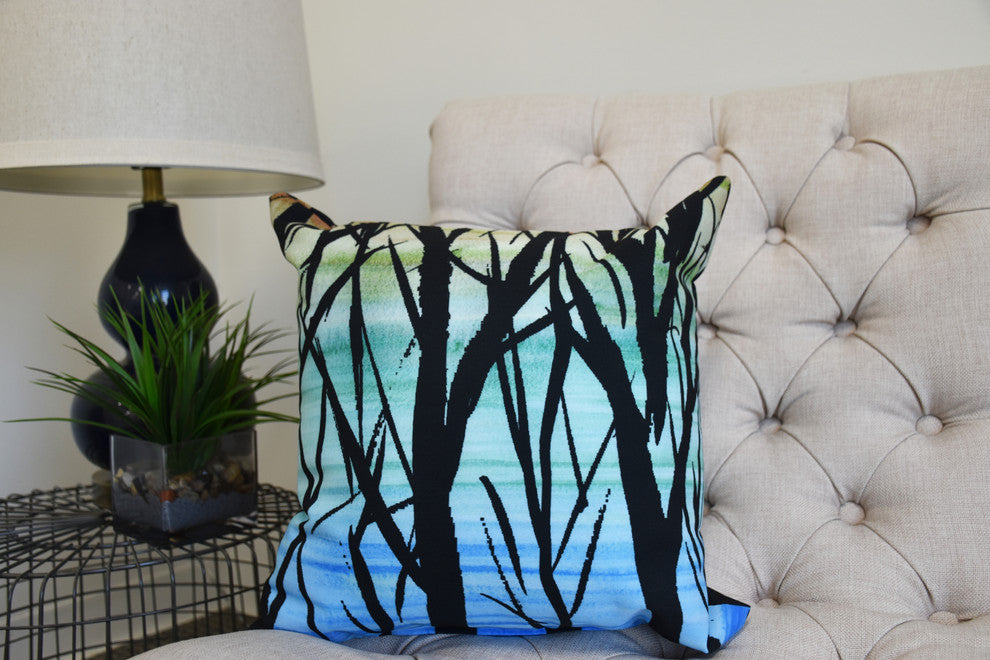 20" Sunset Branches Multi Floral Print Decorative Throw Pillow