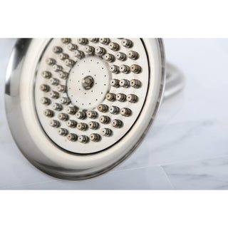 Showerscape 6" Bell-Shaped Brass Showerhead, Brushed Nickel
