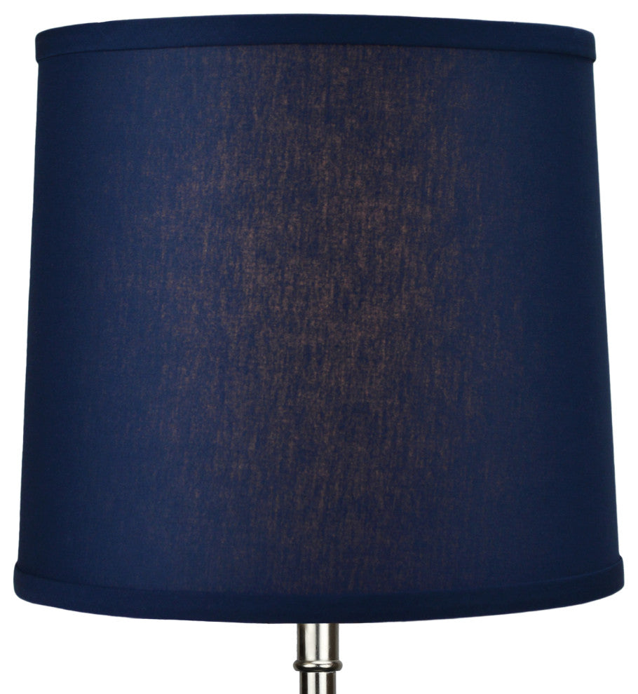 Fenchel Shades 10"x11"x10" Spider Attachment Empire Lamp Shade, Linen Navy