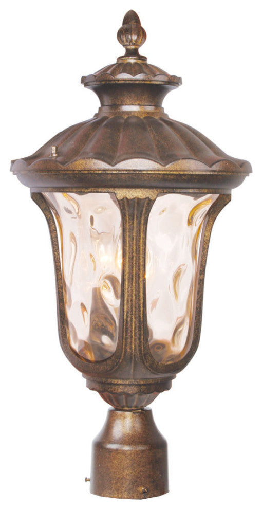 LIVEX LIGHTING 7659-50 3 Light MG Outdoor Post Lantern