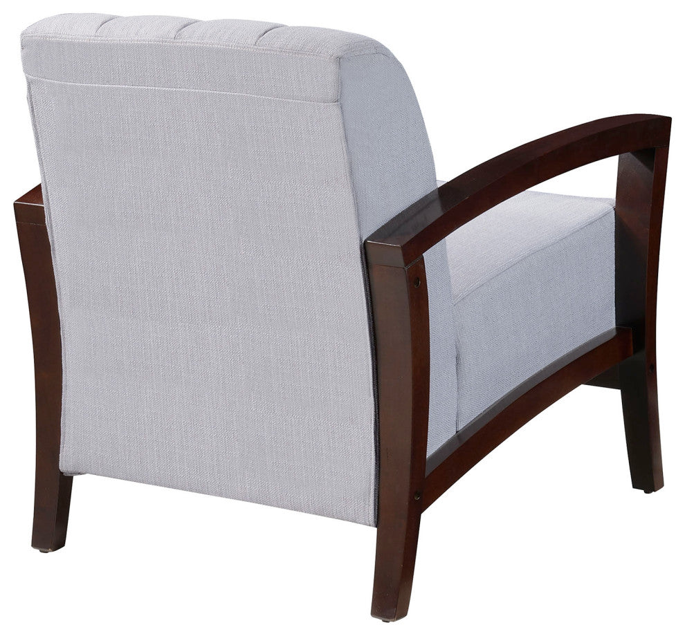 Enamor Upholstered Fabric Armchair - Walnut Gray