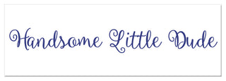Handsome Little Dude 12"x36" Canvas Wall Art, Blue