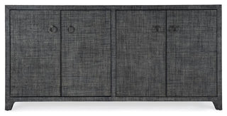 Bar Harbor Raffia 4 Door 70 Sideboard, Charcoal