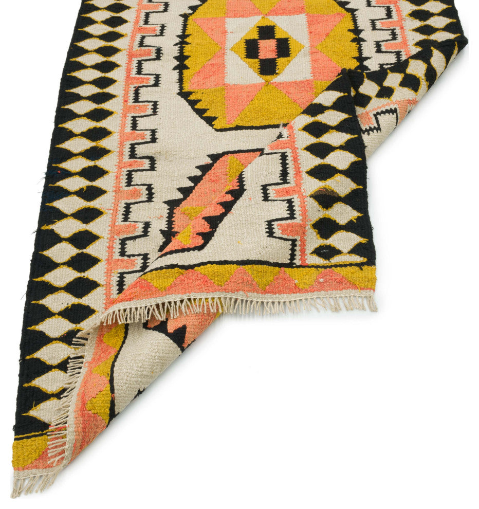 Vintage Turkish Kilim Runner 3' 2" x 12' 6", 38 in. x 150 in.