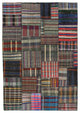 Rug N Carpet - Handmade Oriental 8' 2'' x 11' 11'' Wool Patchwork Kilim Rug