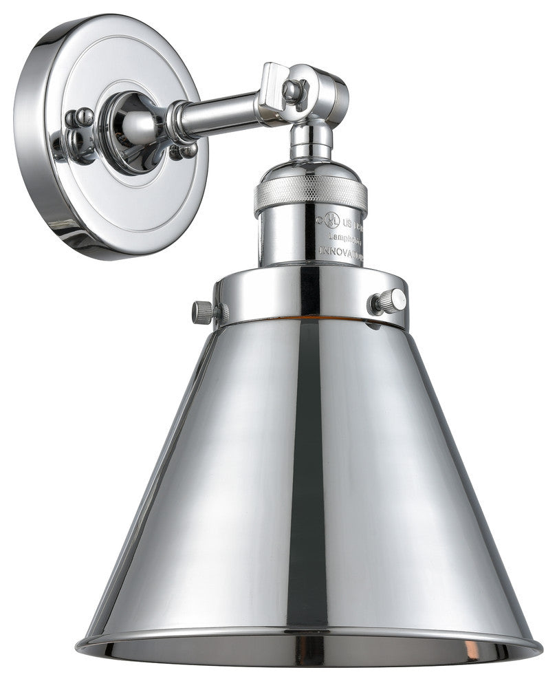 Appalachian 1-Light Sconce, Polished Chrome, Polished Chrome