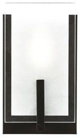 Syll 1-Light Wall/Bath Sconce, Midnight Black