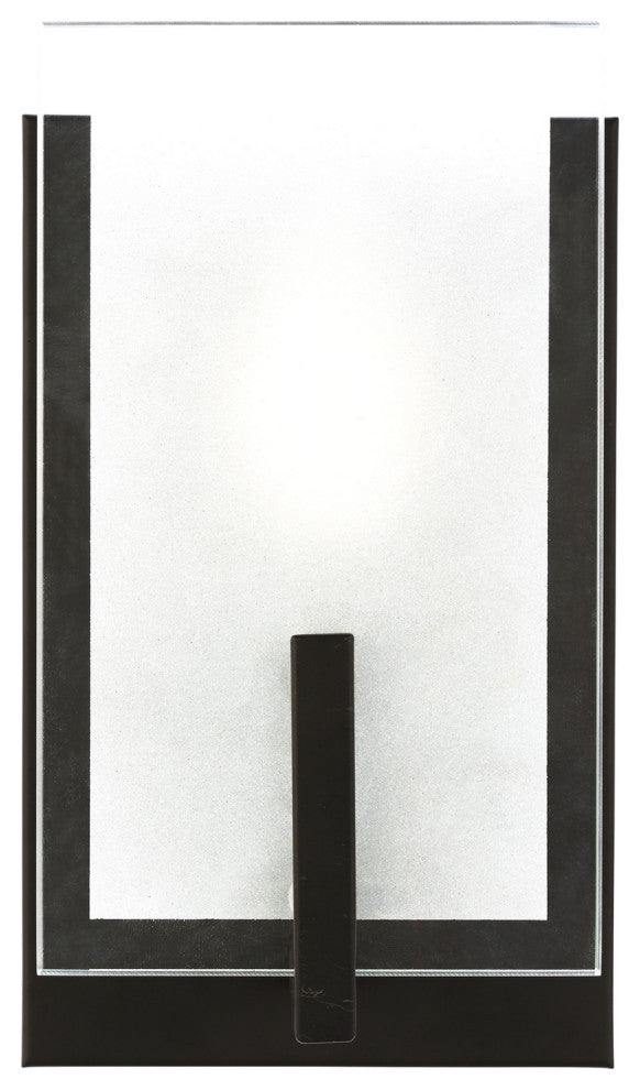 Syll 1-Light Wall/Bath Sconce, Midnight Black