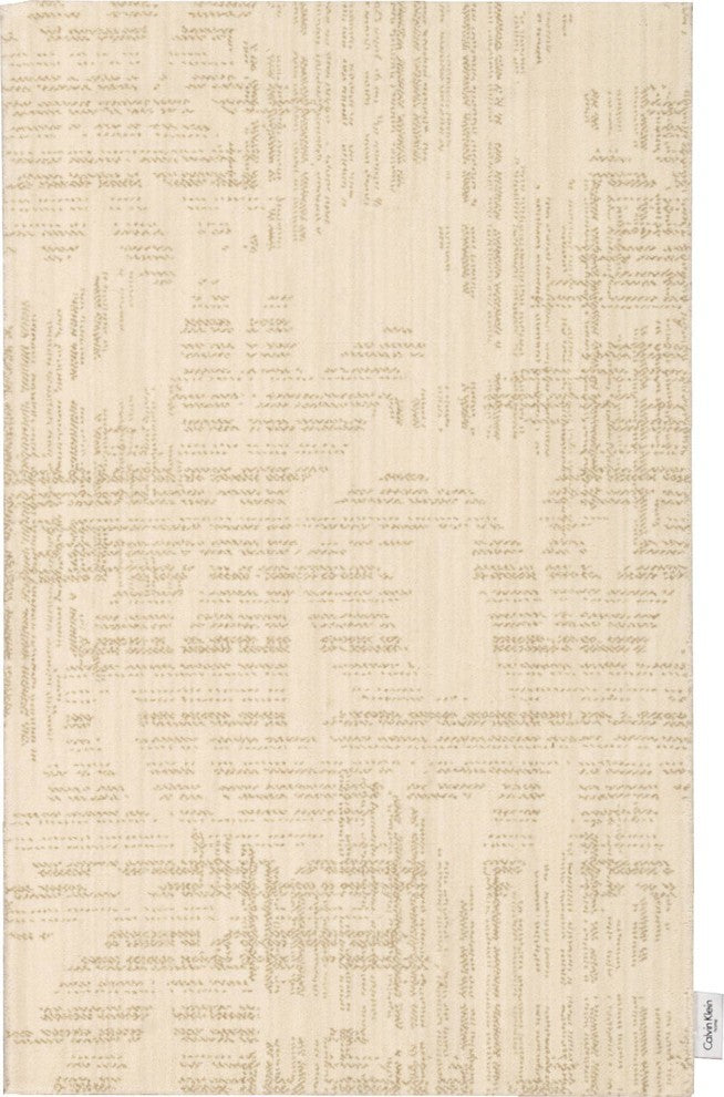 Calvin Klein Home Urban Linen Flower Biscuit Area Rug By Nourison, 2'6"x4'