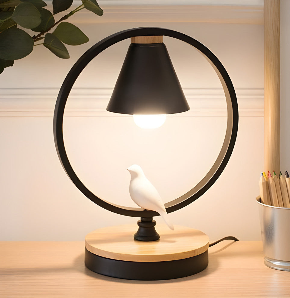 Le Brassus | Creative LED Night Light Fixture with a Figurine, White, Bird