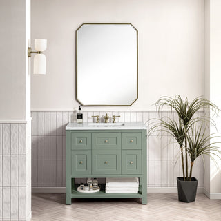 Breckenridge 36" Single Vanity, Smokey Celadon,  Ethereal Noctis Top