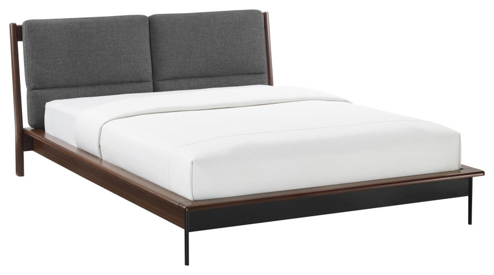 Park Avenue Platform Bed with Fabric, Ruby, King