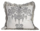 Enchantique Decorative Pillow, Platinum, Fringe