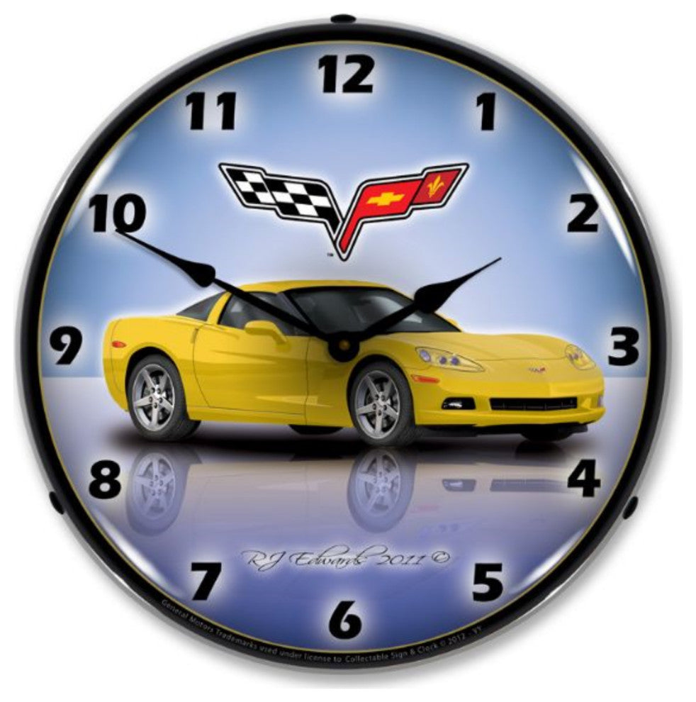 GMRE1112350 C6 Corvette Velocity Yellow Clock