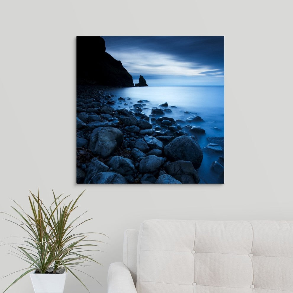 "Talisker Bay Under a Winter Moon" Wrapped Canvas Art Print, 24"x24"x1.5"